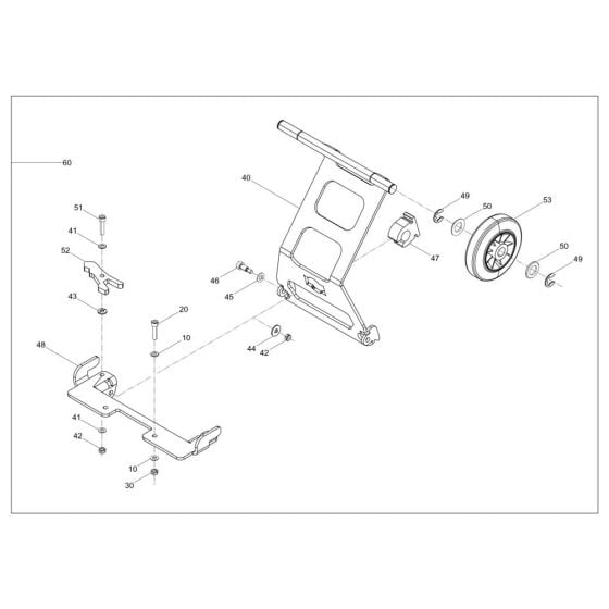 Trolley Assembly for Wacker BPS1550Aw Plate Compactor