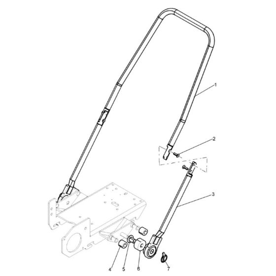 Steering Handle Assembly for Bomag BPS1845 Plate Compactors