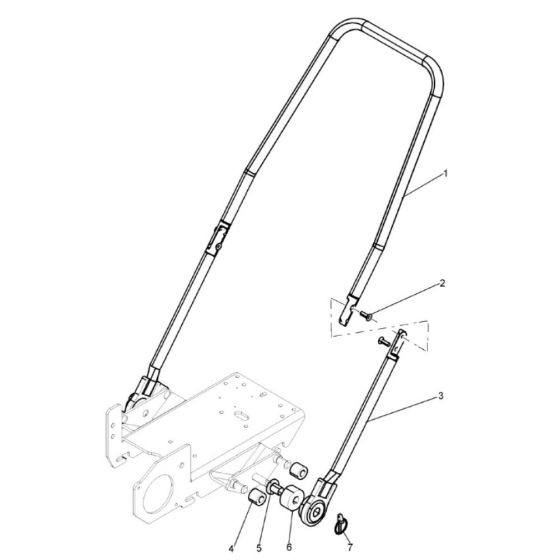 Steering Handle (861834161080-861834169999) Assembly for Bomag BPS1845 Plate Compactors