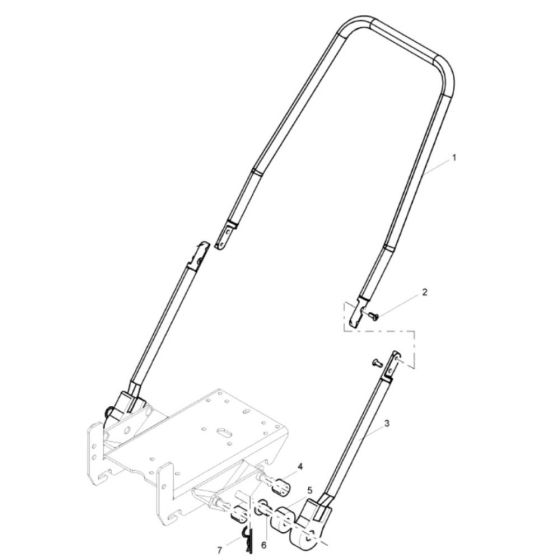 Steering Handle (861834161001-861834161079) Assembly for Bomag BPS1845 Plate Compactors