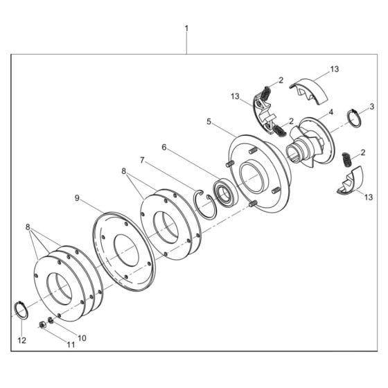 Clutch Assembly for Wacker BPS2550A Plate Compactor