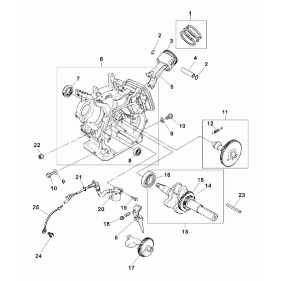 Engine Block Assembly for Wacker BPS2550A Plate Compactor