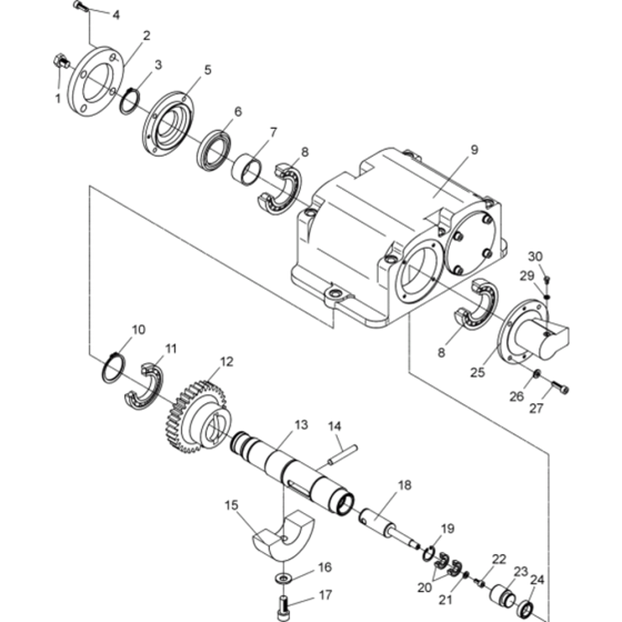 Exciter Assembly-1 for Wacker BPU2440A 5000007867 (Petrol) Rev. 100 Reversible Plate Compactors