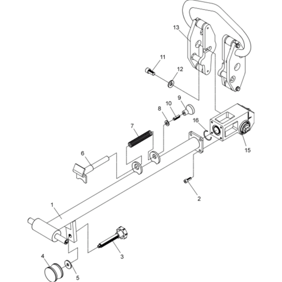 Centre Pole Assembly for Wacker BPU2440A 5000007869 (Petrol) Rev. 100 Reversible Plate Compactors