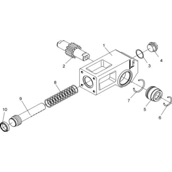 Centre Pole Head Assembly for Wacker BPU2440A 5000007869 (Petrol) Rev. 100 Reversible Plate Compactors