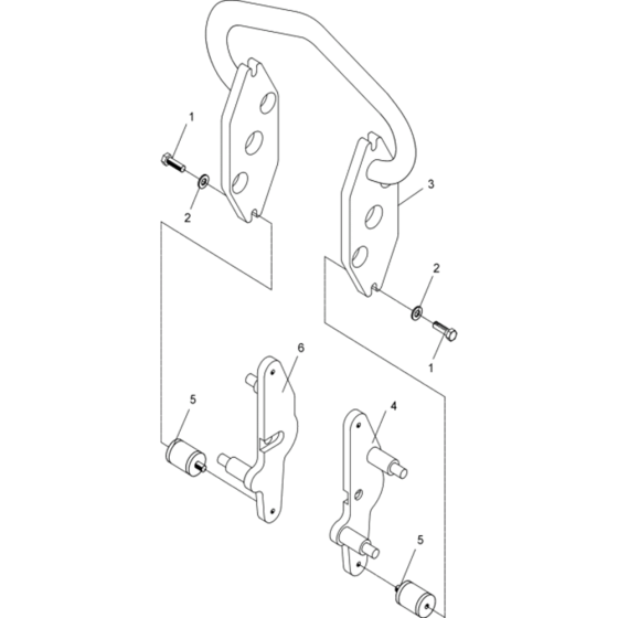 Guiding Frame Assembly for Wacker BPU2440A 5000007869 (Petrol) Rev. 100 Reversible Plate Compactors