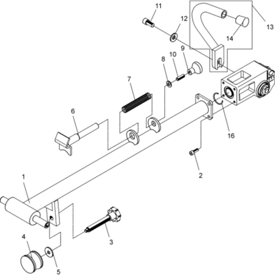 Centre Pole Assembly for Wacker BPU2450A 5000007868 (Petrol) Rev. 100 Reversible Plate Compactors