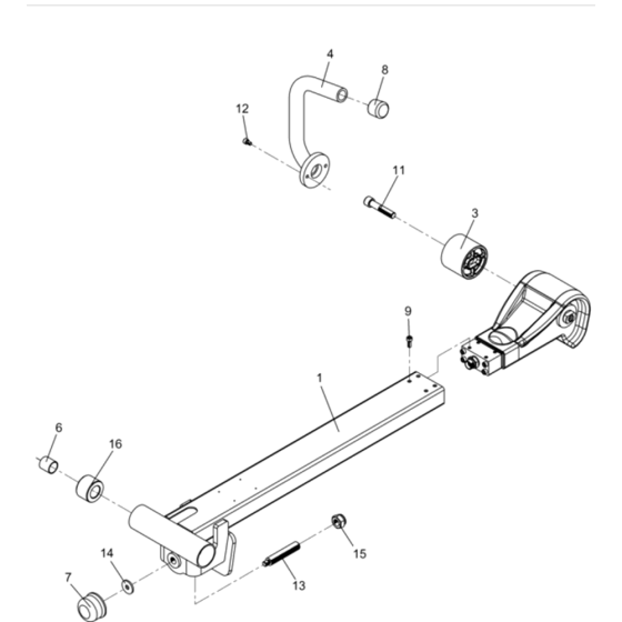 Center Pole Assembly for Wacker BPU2540A-5000008758 (Petrol) Rev.100 Reversible Plate Compactor