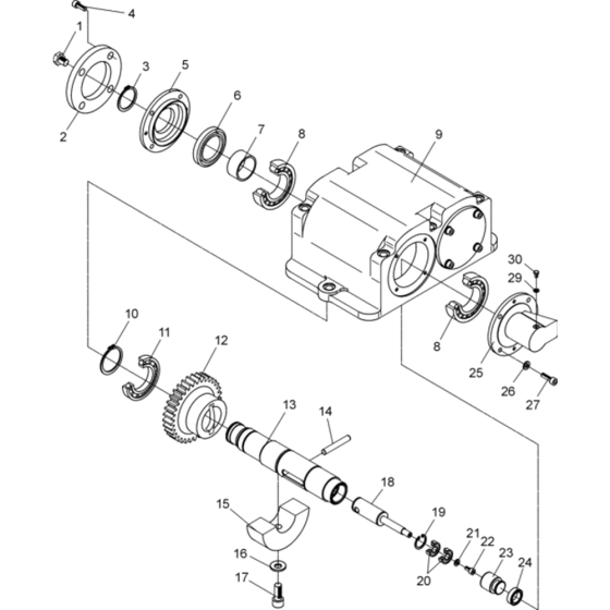 Exciter Assembly-1 for Wacker BPU2950A 5000007873 (Petrol) Rev. 101 Reversible Plate Compactors