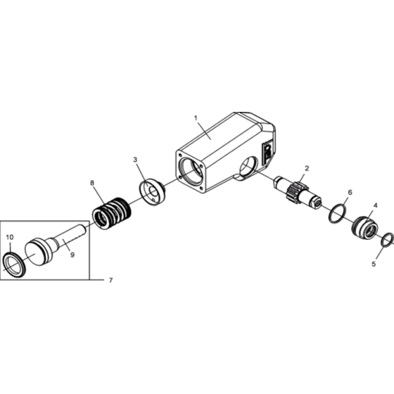 Centre Pole Head Assembly for Wacker BPU3545A 5000008783 (Petrol) Rev. 109 Reversible Plate Compactors