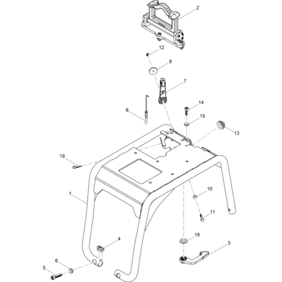 Protective Frame Assembly for Wacker BPU3750ATS 5000610408 (Petrol) Rev. 101 Reversible Plate Compactors