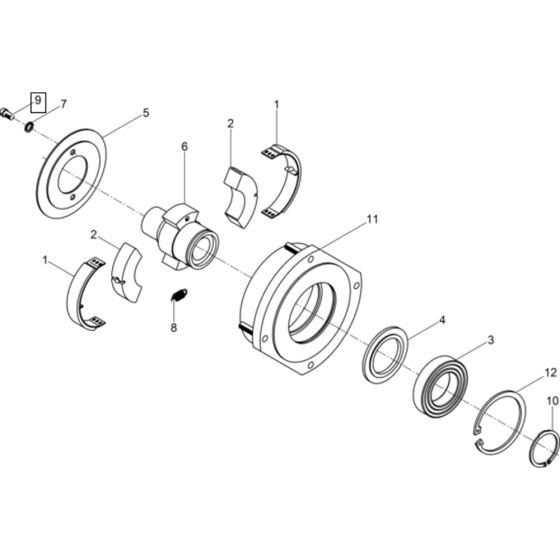 Centrifugal Clutch Assembly for Wacker BPU5045A 5000008545 (Petrol) Rev. 109 Reversible Plate Compactors