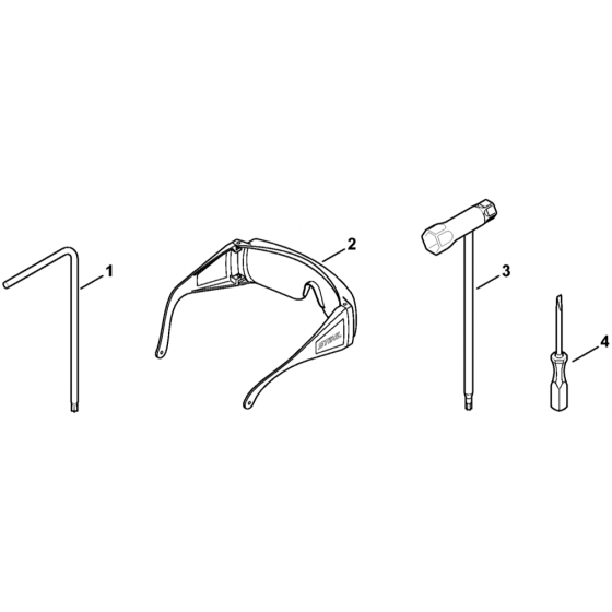 Tools and Extras Assembly for Stihl BR200 Blower