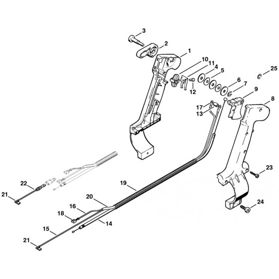 Control Handle Assembly for Stihl BR320 Blower