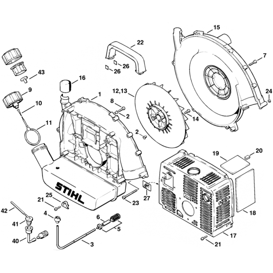 Fan Housing Assembly for Stihl BR320 Blower