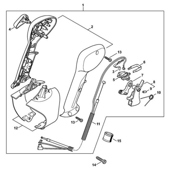 Control Handle for Stihl BR 430 Leaf Blower