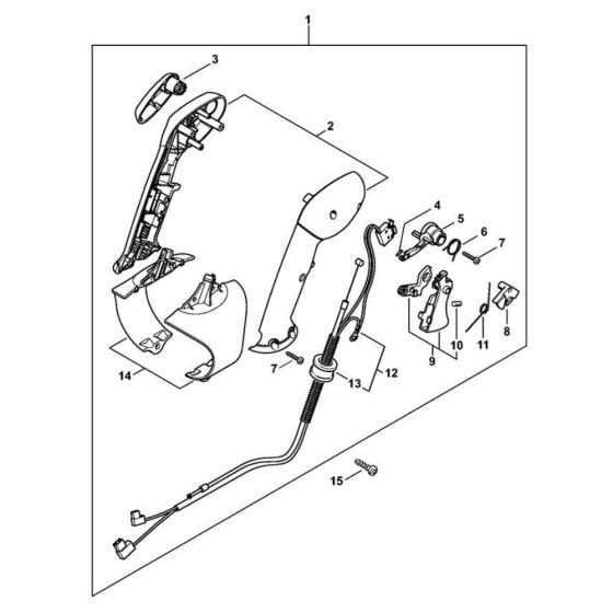 Control Handle (1) for Stihl BR 430 Leaf Blower