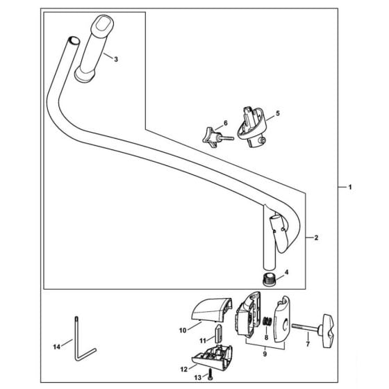 Bike Handle for Stihl BR 430 Leaf Blower