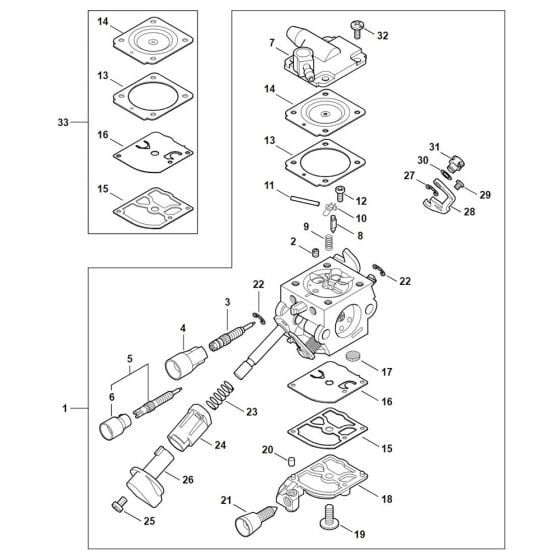 Carburetor 4244/11 for Stihl BR 430 Leaf Blower