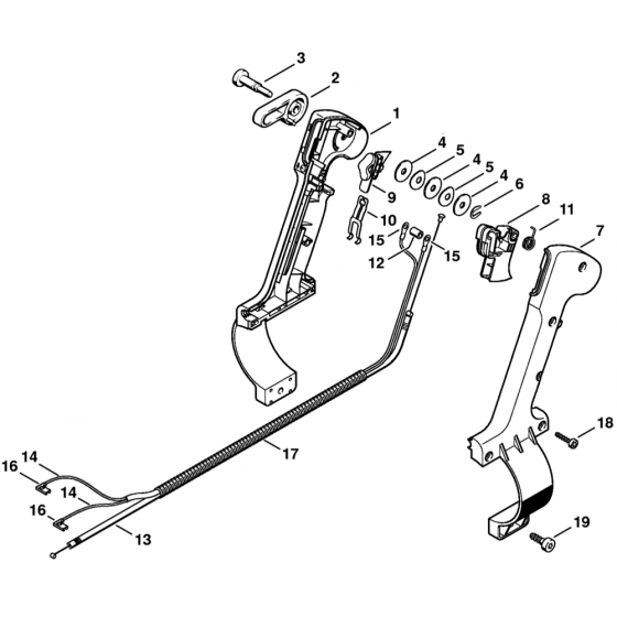 Control Handle Assembly for Stihl BR45C Blower