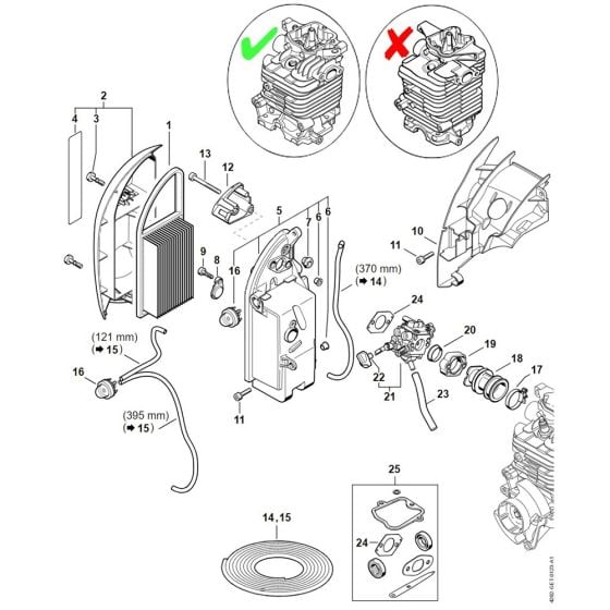 Air Filter, Manifold for Stihl BR 600 Leaf Blower