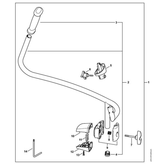 Bike Handle for Stihl BR 700 Leaf Blower