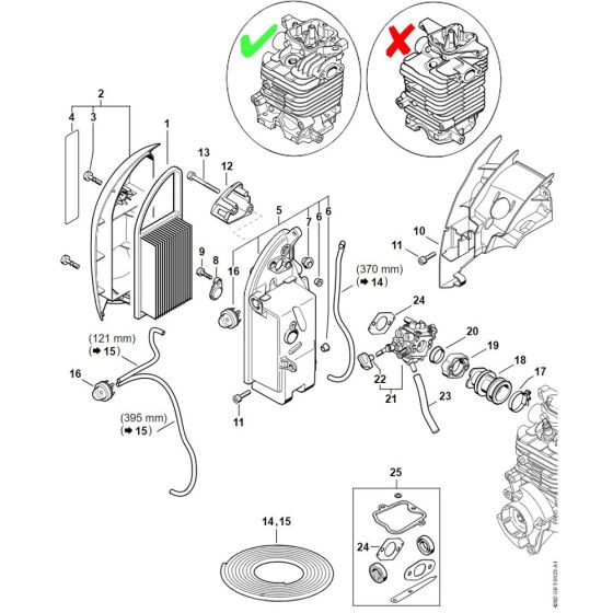 Air Filter, Manifold for Stihl BR 700 Leaf Blower