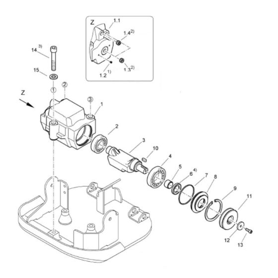 Exciter Unit Assembly for Bomag BR90 Plate Compactors