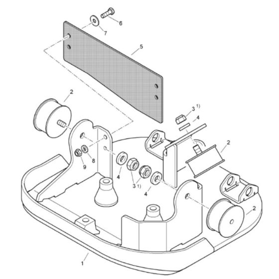 Base Plate Assembly for Bomag BR95 Plate Compactors