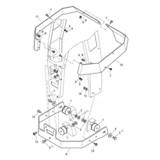 Engine Protector Assembly for Bomag BR95 Plate Compactors