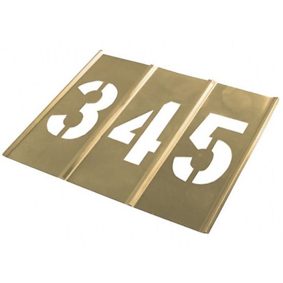 Interlocking Brass Stencils 0-9 Number Set