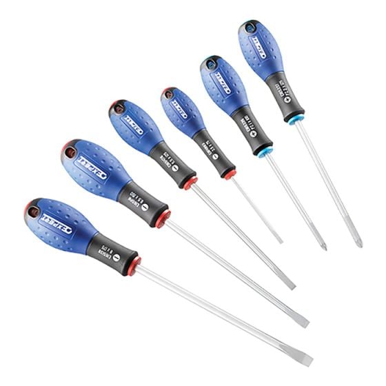 Screwdriver Set 6 Piece Slotted / Pozidriv by Britool - E160903