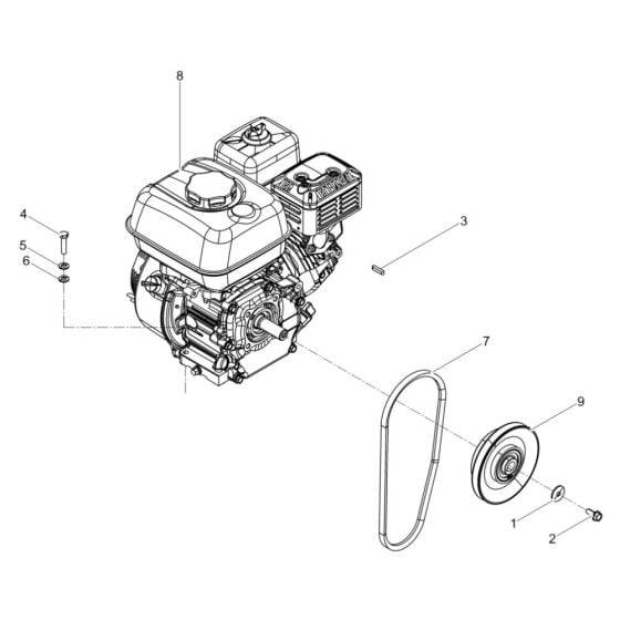 Engine Assembly for Wacker BRS90 Plate Compactor