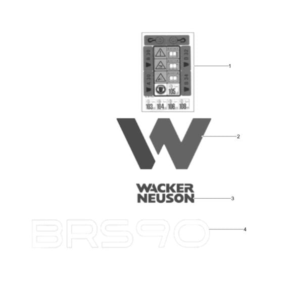 Decals for Wacker BRS90 Plate Compactor