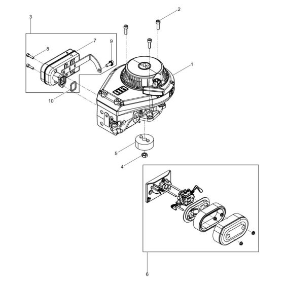 Engine Assembly for Wacker BS30 Trench Rammer