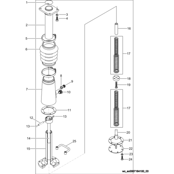 Guide Cylinder Assembly for Wacker BS45Y Trench Rammers