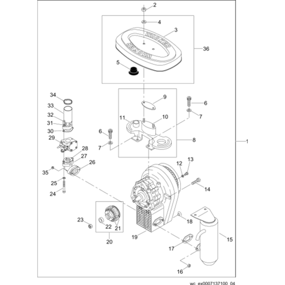 WM80 Engine Assembly for Wacker BS45Y Trench Rammers