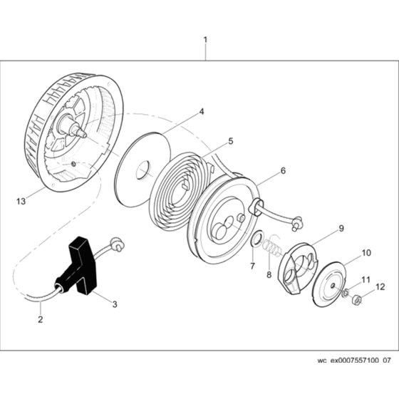 Starter Assembly for Wacker BS45Y Trench Rammers