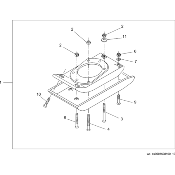 6" Ramming Shoe Kit Assembly-1 for Wacker BS45Y Trench Rammers