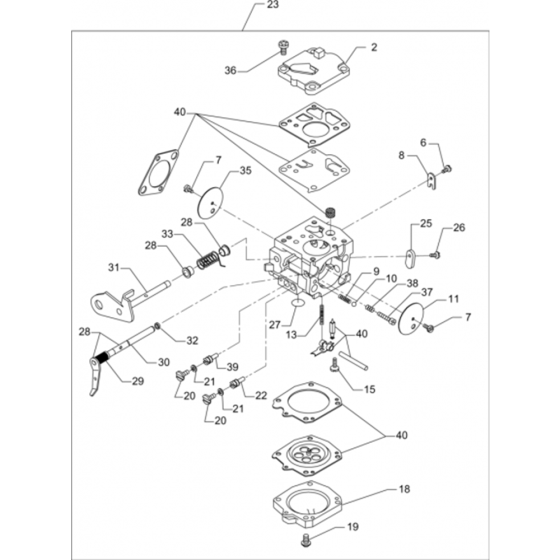 Carburetor Complete Assy for Wacker BS50-2 Early (Tillotson Carb) Rammer