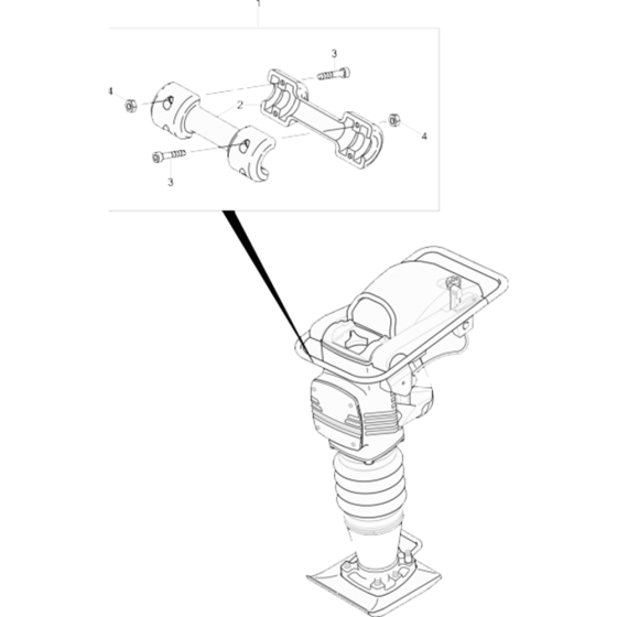 Roller Kit Assy for Wacker BS50-2 Later (Walbro Carb, Manual Choke) Rammer