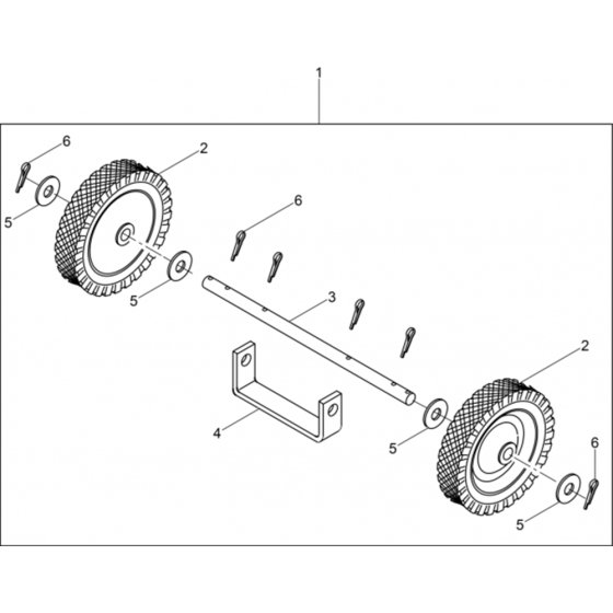 Wheel Kit Assembly for Wacker Neuson BS50-2i Trench Rammer