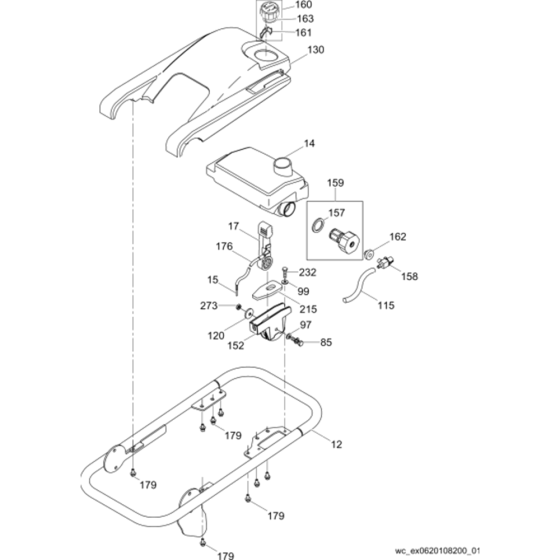 Guide Handle Assembly for Wacker Neuson BS50-4 Trench Rammer