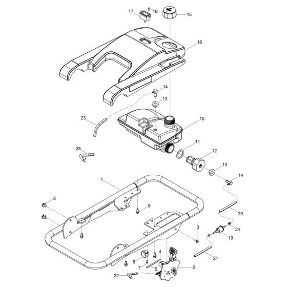 Guide Handle Assembly for Wacker BS50-4As Trench Rammer