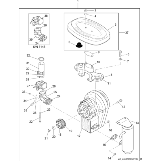 WM80 Engine Assembly for Wacker BS52Y Trench Rammers