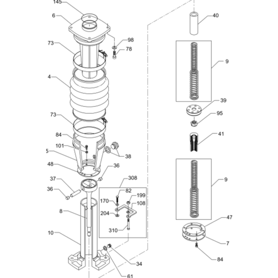 Guide Cylinder Assembly for Wacker Neuson BS60-2 Walbro Carb (Auto Choke) Trench Rammer