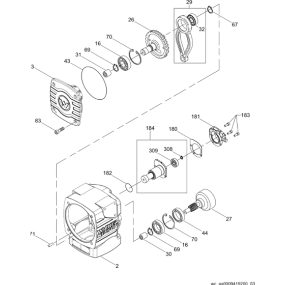 Crankcase Assembly for Wacker Neuson BS60-2i Trench Rammer