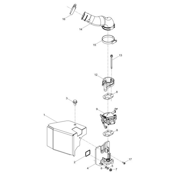 Air Duct Assembly for Wacker BS60-2plus Trench Rammer