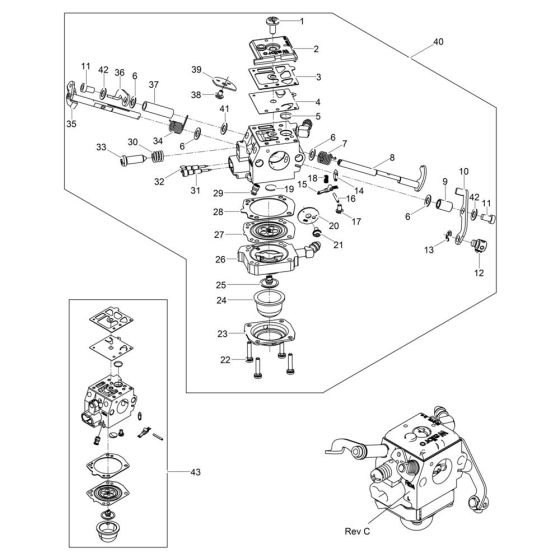 Carburettor Assembly for Wacker BS60-2plus Trench Rammer