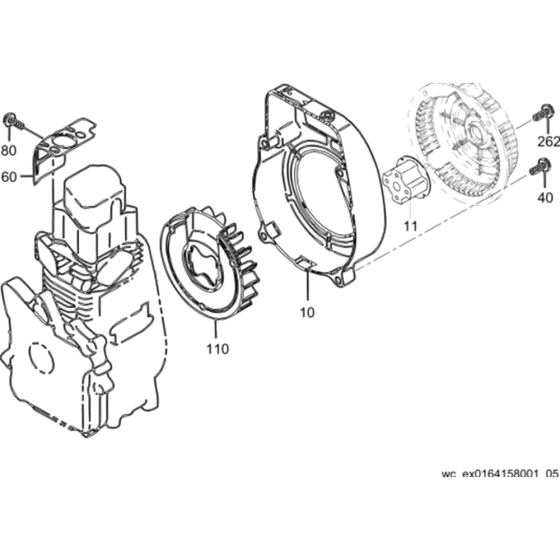 Blower Housing Assembly fits WM90 Engine for Wacker Neuson BS60-4 Trench Rammer